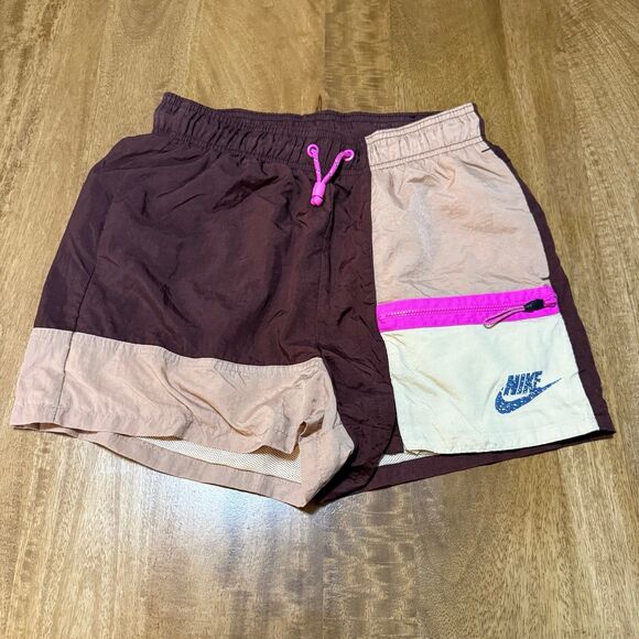 Women’s Nike Sportswear Icon Clash Shorts small Colorblock Loose Mesh Lined - Picture 1 of 8